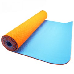 Коврик для йоги и фитнеса U-Powex Classic Pro Оранжевый/голубой