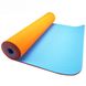 Коврик для йоги и фитнеса U-Powex Classic Pro Оранжевый/голубой